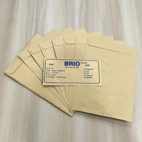 Amplop Coklat 12 Folio BRIO – Pack