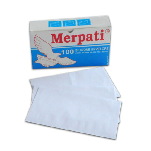 Amplop Putih MERPATI No.104 (Biru) – Pack
