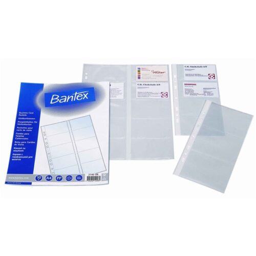 Business Card BANTEX #2140 A4 PP 10pcs – Set